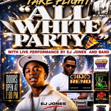 The Official Take Flight All White Party flyer for September 19, 2026